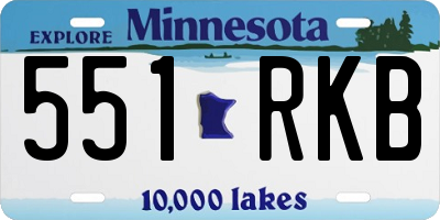 MN license plate 551RKB