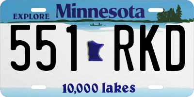 MN license plate 551RKD