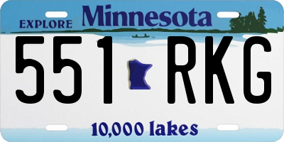MN license plate 551RKG
