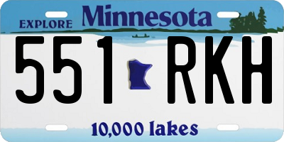 MN license plate 551RKH