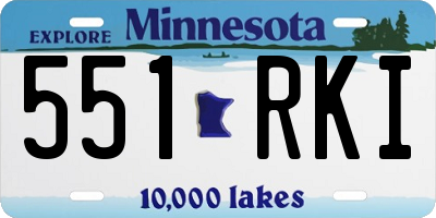 MN license plate 551RKI