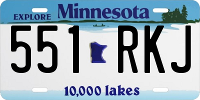 MN license plate 551RKJ