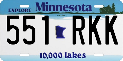 MN license plate 551RKK