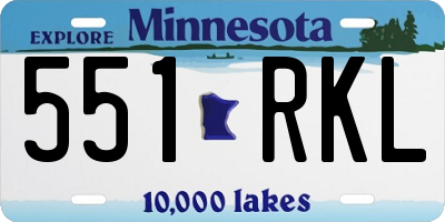 MN license plate 551RKL
