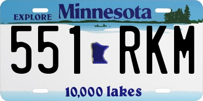 MN license plate 551RKM