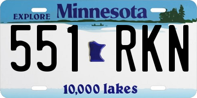 MN license plate 551RKN