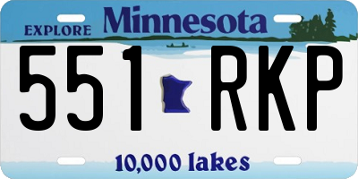 MN license plate 551RKP
