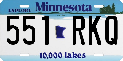 MN license plate 551RKQ