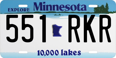 MN license plate 551RKR