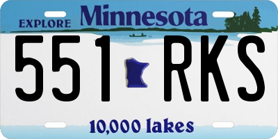 MN license plate 551RKS