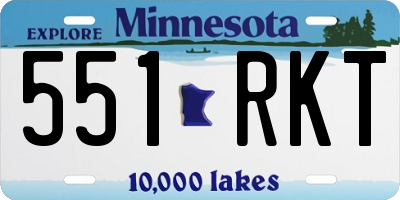 MN license plate 551RKT
