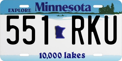 MN license plate 551RKU