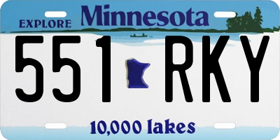 MN license plate 551RKY
