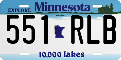 MN license plate 551RLB