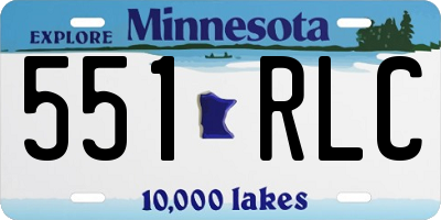 MN license plate 551RLC