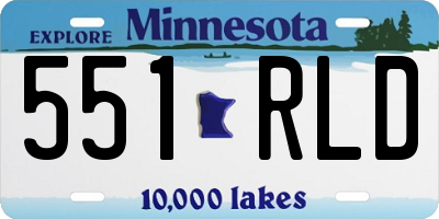 MN license plate 551RLD