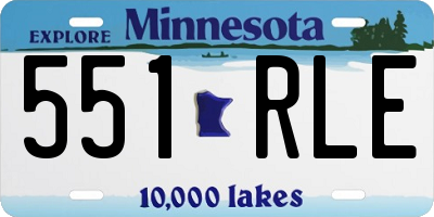 MN license plate 551RLE