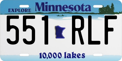 MN license plate 551RLF