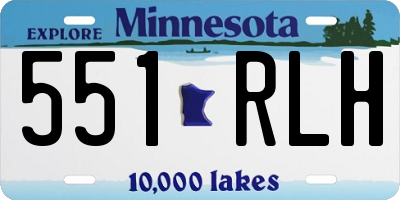 MN license plate 551RLH