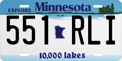 MN license plate 551RLI