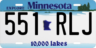 MN license plate 551RLJ
