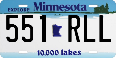 MN license plate 551RLL