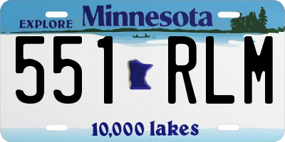 MN license plate 551RLM
