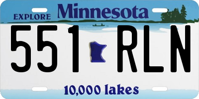 MN license plate 551RLN