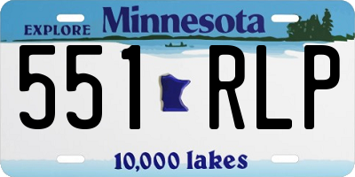 MN license plate 551RLP
