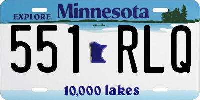 MN license plate 551RLQ