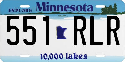 MN license plate 551RLR