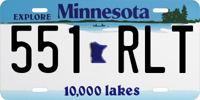 MN license plate 551RLT