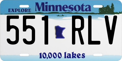 MN license plate 551RLV