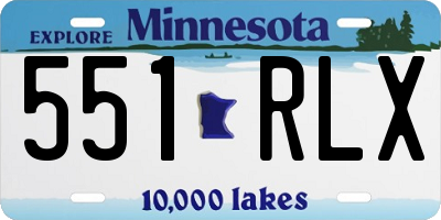MN license plate 551RLX