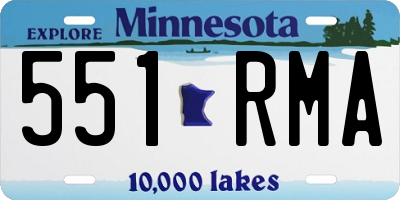 MN license plate 551RMA