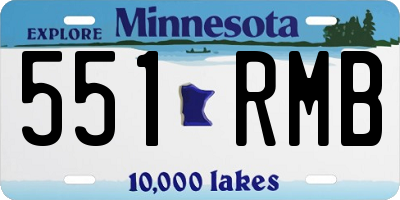 MN license plate 551RMB