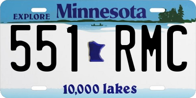 MN license plate 551RMC