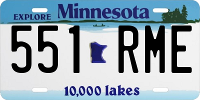 MN license plate 551RME