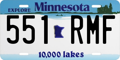 MN license plate 551RMF