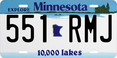MN license plate 551RMJ