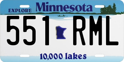MN license plate 551RML