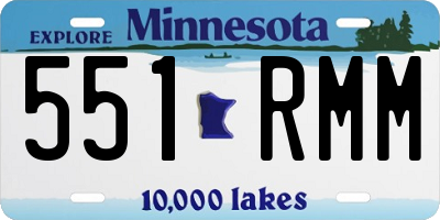 MN license plate 551RMM