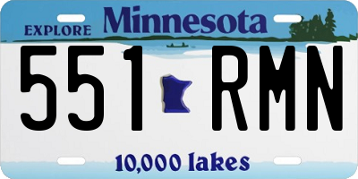 MN license plate 551RMN