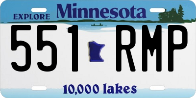 MN license plate 551RMP