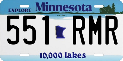 MN license plate 551RMR