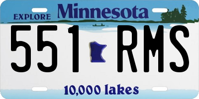 MN license plate 551RMS