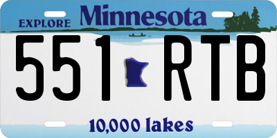 MN license plate 551RTB