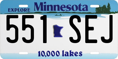 MN license plate 551SEJ