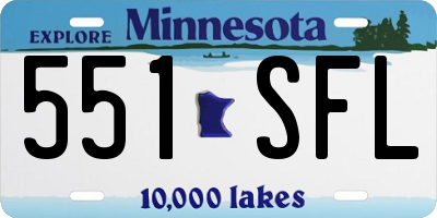 MN license plate 551SFL