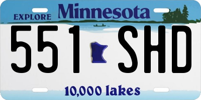 MN license plate 551SHD